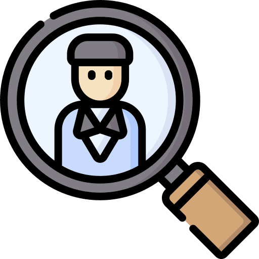 Search loupe employee kyc icon