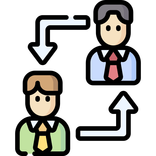 Transfer exchange team business icon