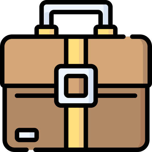 Briefcase job business and finance portfolio icon