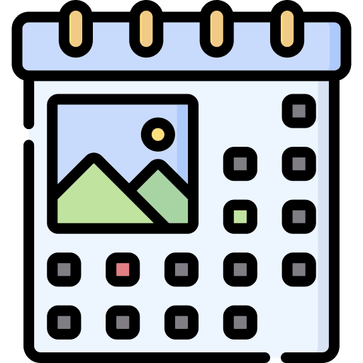 Calendar wall calendar time and date calendar icon
