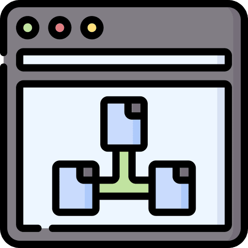 Files business and finance organization structure chart icon