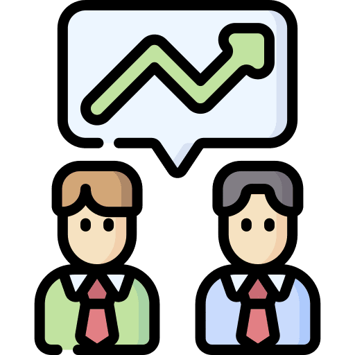 Growth line graph user arrow icon
