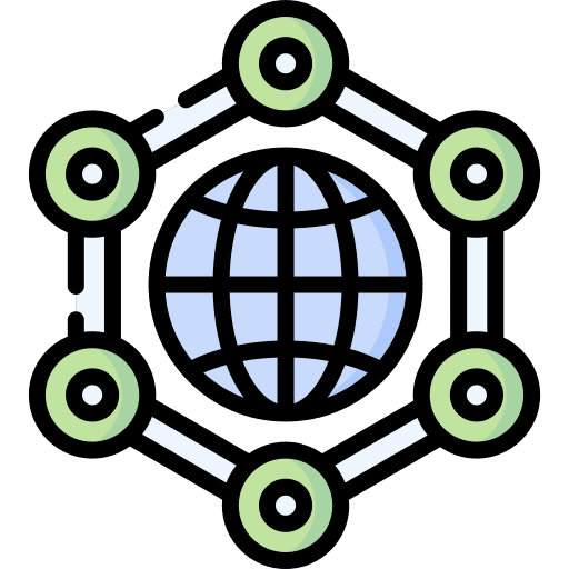Network global globe networking icon