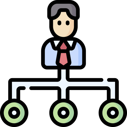 Organization hierarchical structure hierarchy business and finance icon