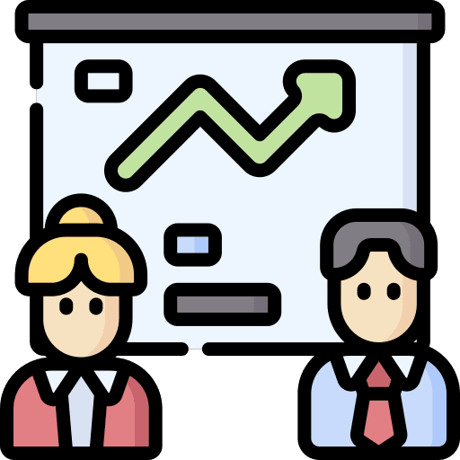 Presentation financial statistics business and finance icon