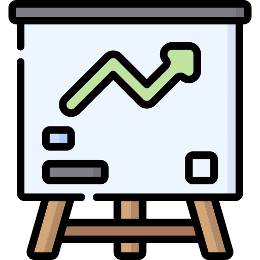 Presentation statistics business and finance presentation icon