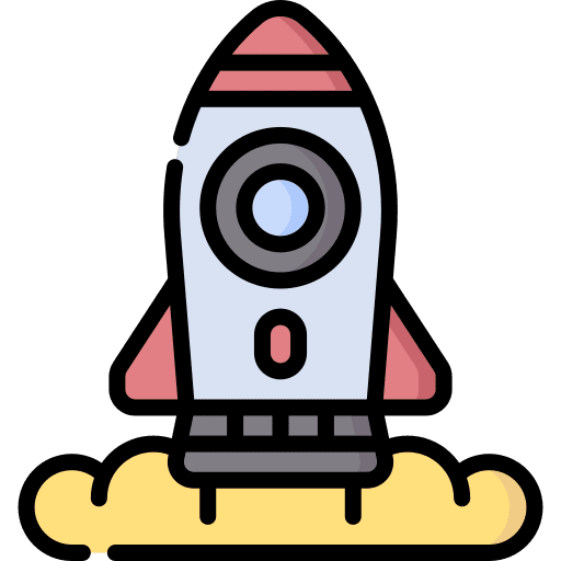 Rocket beginning launch business and finance icon