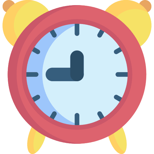 Alarm clock schedule time and date alarm clock icon