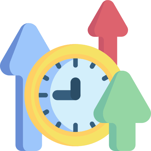 Clock time management schedule time and date icon