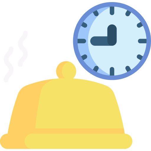Dinner time and date schedule productivity icon