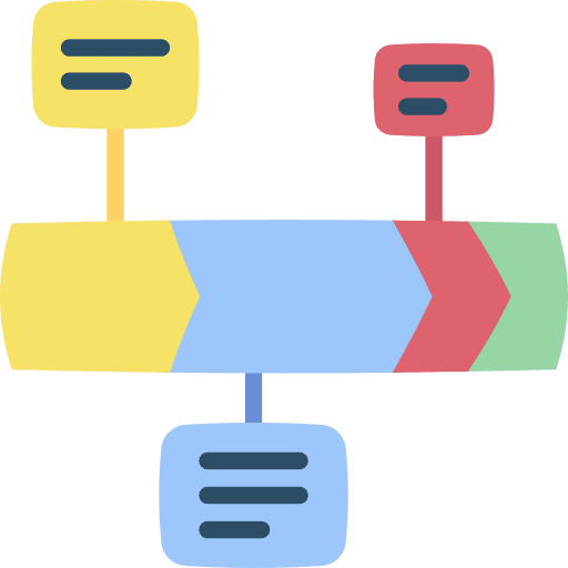 Timeline efficiency time and date schedule icon