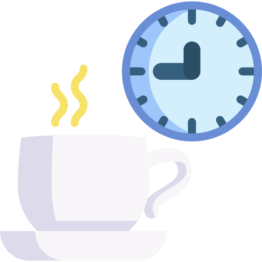Coffee time working work mug icon