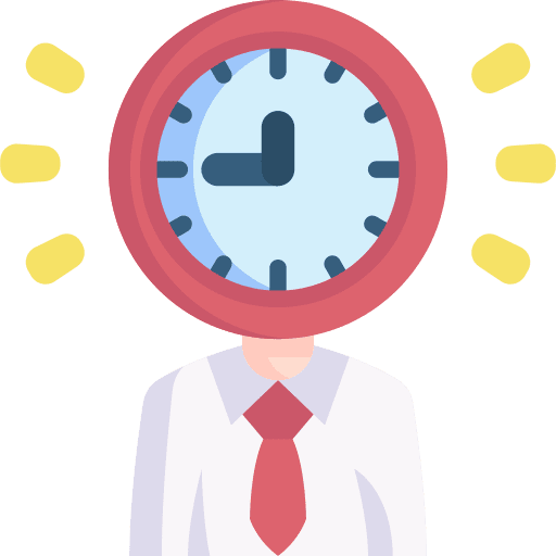 Employee schedule time and date productivity icon