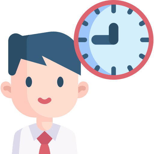 Employee time and date timetable employee icon