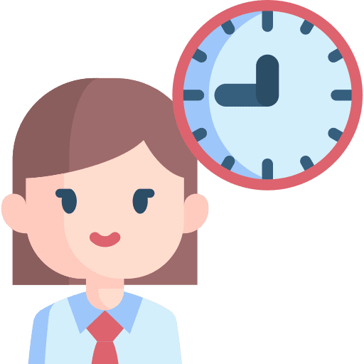 Employee timetable time and date time management icon
