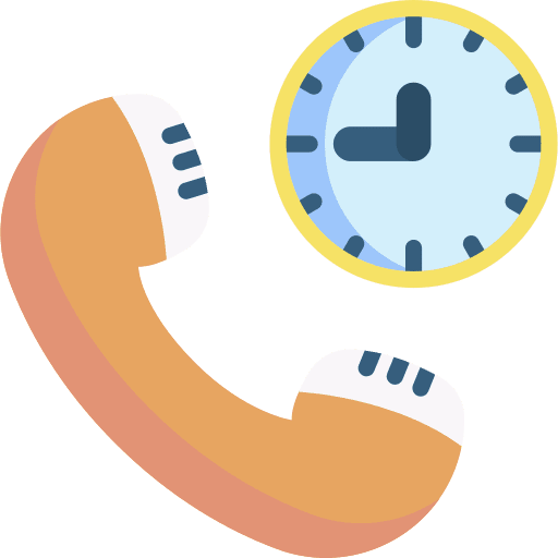 Phone call schedule phone call time and date icon