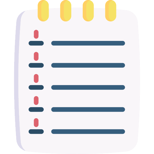 Planner paper note time and date icon