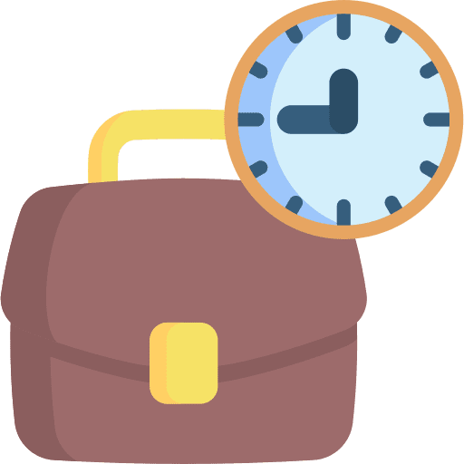Work work time and date timetable icon