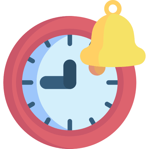 Clock time and date productivity schedule icon
