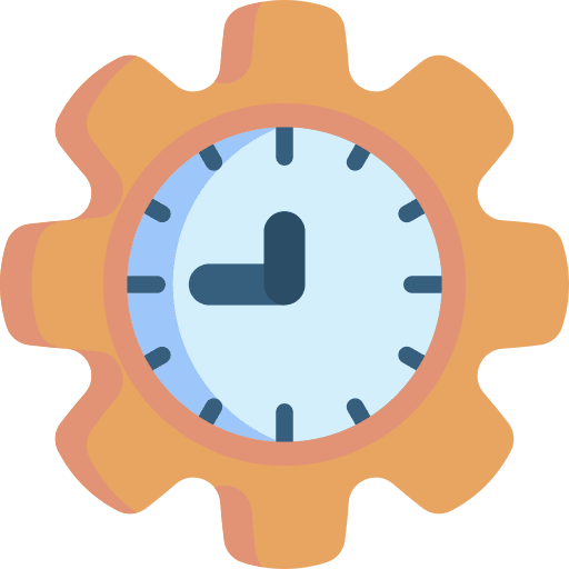 Settings settings gear time and date icon