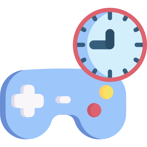 Video console time and date video console gamer icon