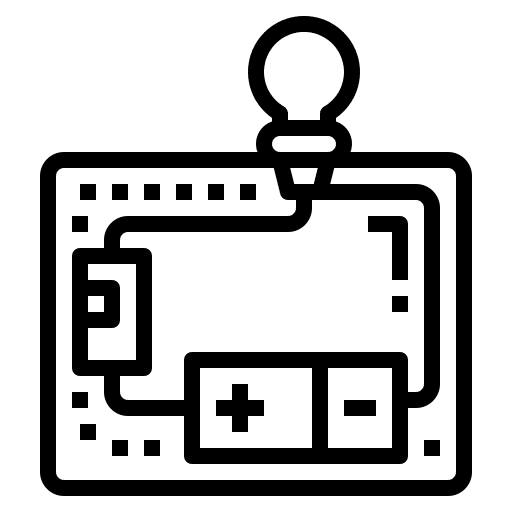 Electrical circuit circuit scheme distribution icon