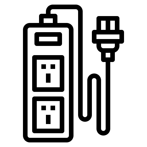 Extension cord energy cable electricity icon
