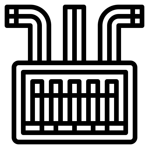 Fuse box distribution board electronics energy icon