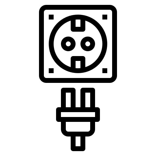 Socket electronics digital electric socket icon