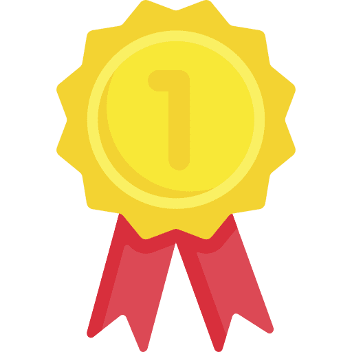 Badge rosette lace sports and competition icon