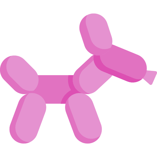 Balloon dog animal kid and baby toy icon