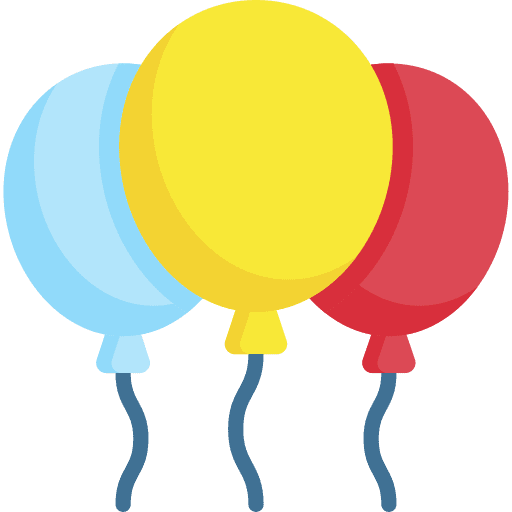 Balloons decoration entertainment celebration icon