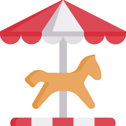 Carousel horse ride horse amusement park icon