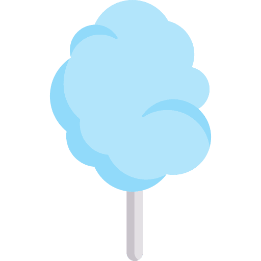 Cotton candy dessert kid and baby cotton candy icon
