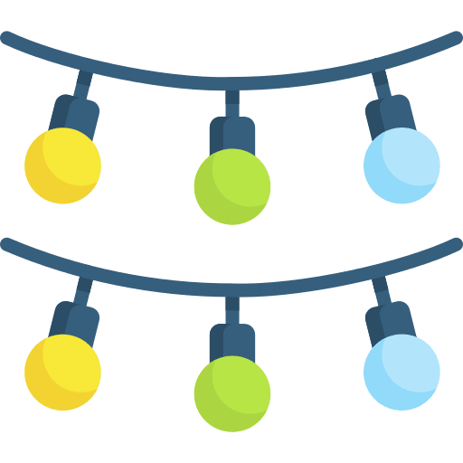 Garland electronics lights christmas icon