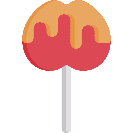 Caramelized apple food and restaurant caramelized apple fruit icon