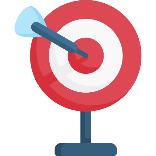 Dart board amusement park hobbies and free time darts icon