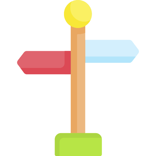 Directional sign guidepost guide direction icon