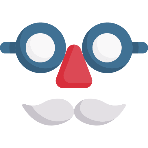 Glasses with mustache funny carnival glasses icon