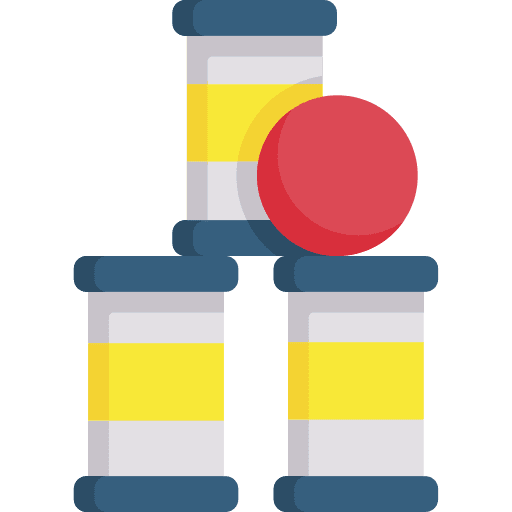 Bottle throw game ball fair icon