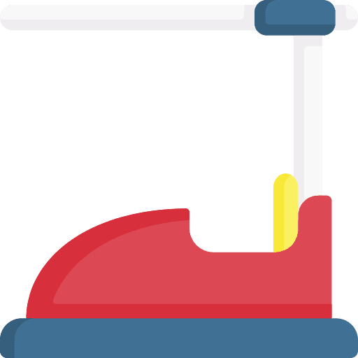 Bumper cars ride fairground bumper cars icon