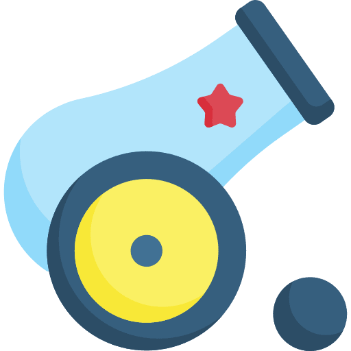 Cannon circus festive carnival icon