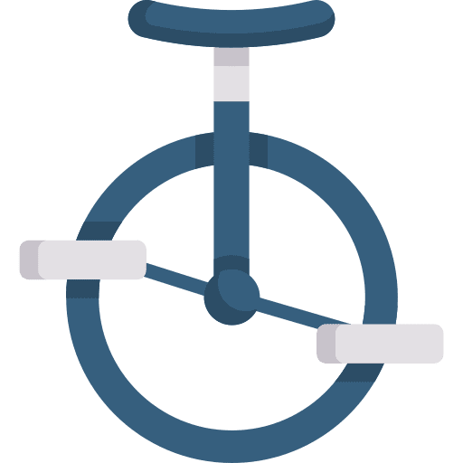 Unicycle wheel transportation unicycle icon