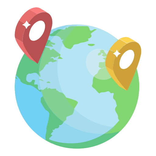 Gps navigation earth pointer travel icon