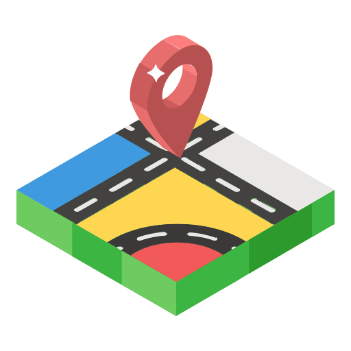Road map road guidance road map icon