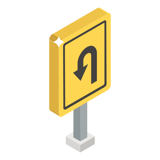 Road signs turn signaling road signs icon