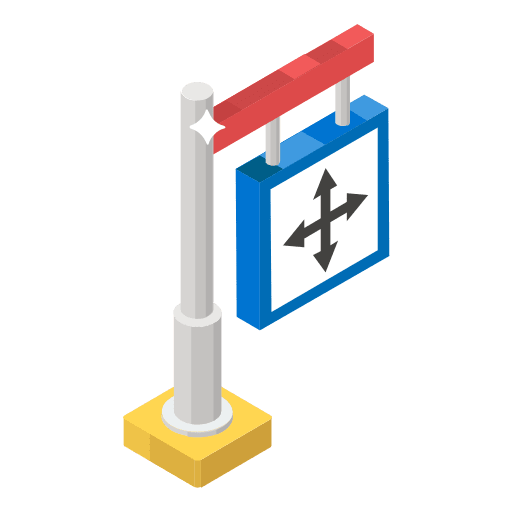 Traffic sign direction directional traffic sign icon