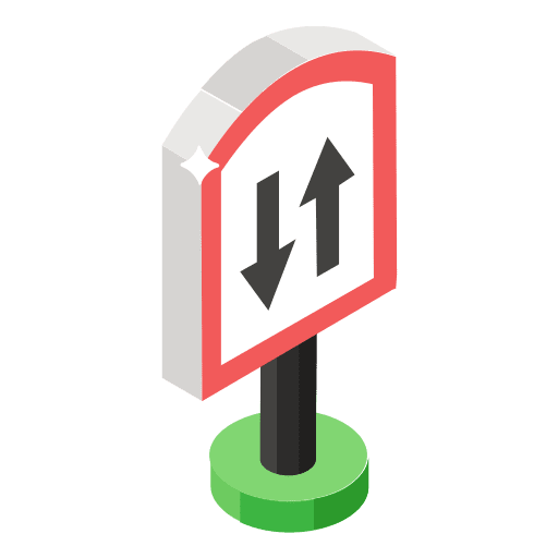Traffic sign traffic sign direction arrows icon