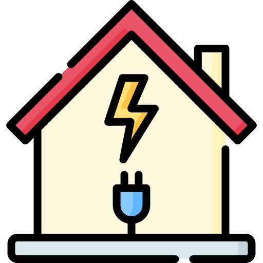 Electricity electronics home power icon