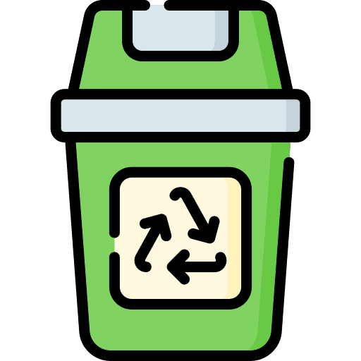 Trash can management ecology and environment recycle icon